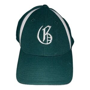 Nice!! Old English "B" Embroidered Hat/Cap Oc Sports  Green and‎ White M/L